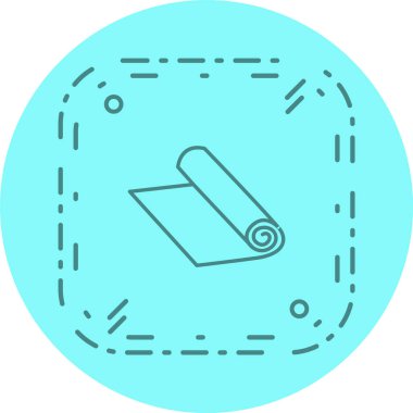 Kağıt Yuvarlama Simgesi Moda Biçiminde İzole Arkaplan  