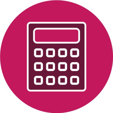 Hesap makinesi simgesi, vektör illüstrasyonu. düz tasarım biçimi