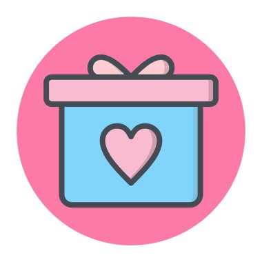 Gift Simgesi Moda Biçiminde İzole Arkaplan