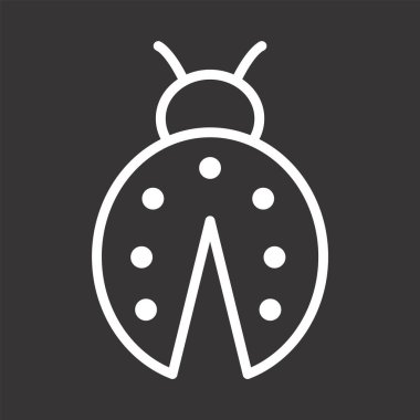 Moda Biçimli Bayan Böcek Simgesi İzole Arkaplan