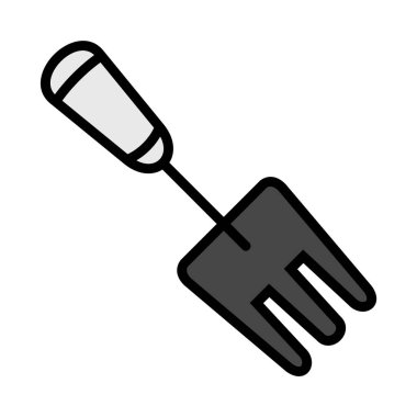 Bahçe Çatalı Simgesi Moda Tarzı İzole Arkaplan