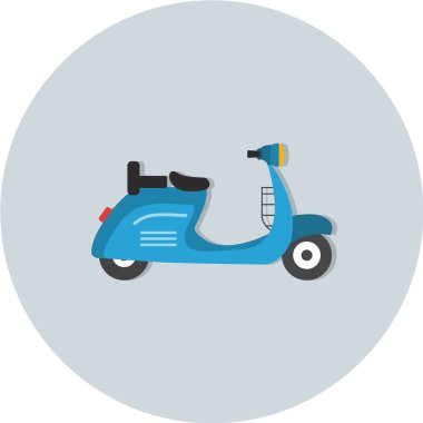 scooter düz vektör simgesi