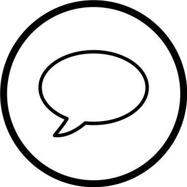 konuşma balonu simgesi, vektör illüstrasyonu