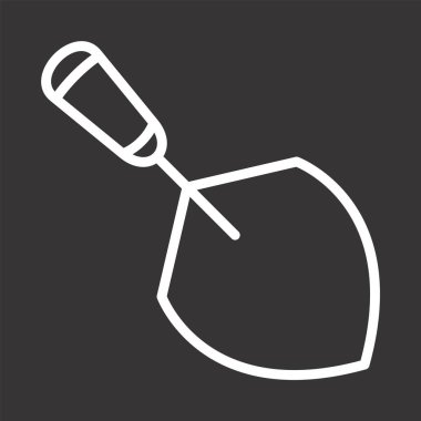 Moda Biçimli Trowel Simgesi İzole Arkaplan