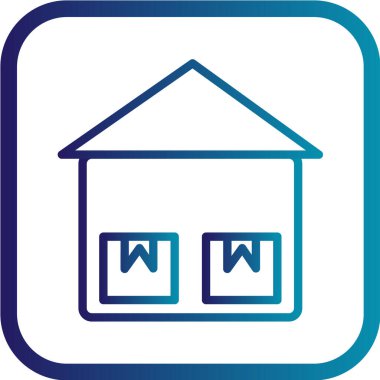 Ev ile uygulama simgesinin minimalist vektör illüstrasyonu