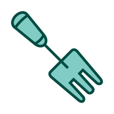 Bahçe Çatalı Simgesi Moda Tarzı İzole Arkaplan