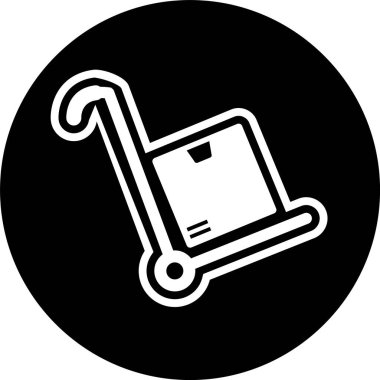  Moda Biçimli Trolley Simgesi İzole Arkaplan