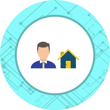 Moda Biçimli Ajan Simgesi Ayrı Arka Gruplandırılmış