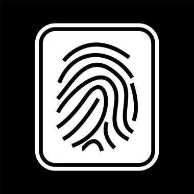 Parmak izi Simgesi Moda Biçiminde İzole Arkaplan 