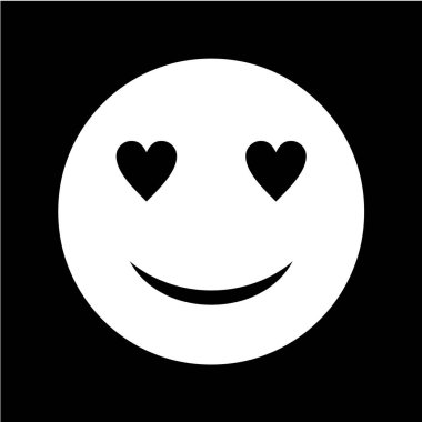 Gülümseme simgesi, vektör illüstrasyonu