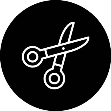 makas web simgesi vektör illüstrasyonu 