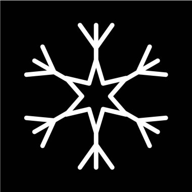 kar Tanesi simgesi vektör çizimi
