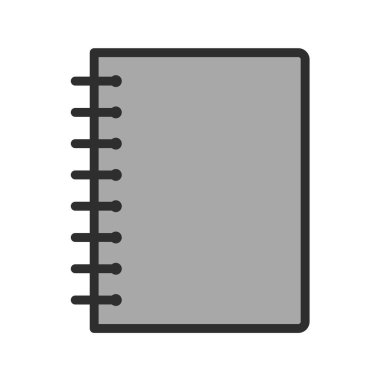 Not defteri beyaz arkaplanda izole edildi