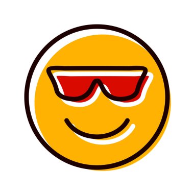 Havalı Emoji Simgesi Moda Tarzı İzole Arkaplan