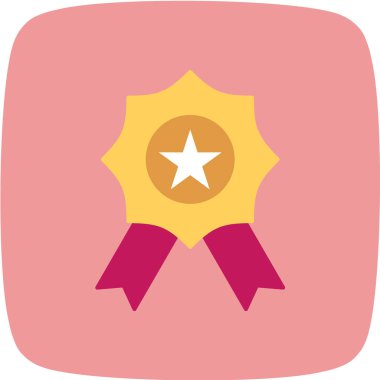 Madalya ikon vektör illüstrasyonu