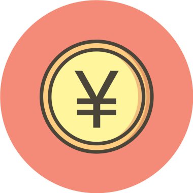 yen simgesi, vektör iilüstrasyonu