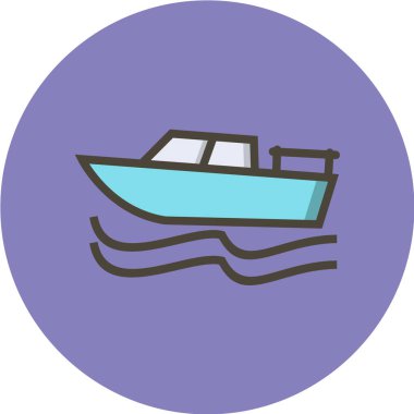 Yat düz vektör simgesi