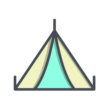 Vektör illüstrasyon simgesi, çadır