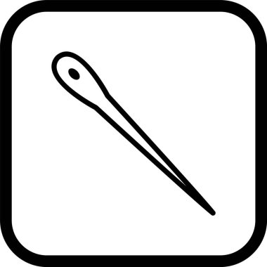 İğne Simgesi Moda Biçimi İzole Arkaplan