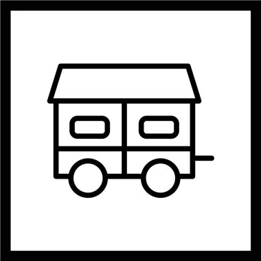 Kamyon ikonu. vektör illüstrasyonu