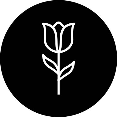 çiçek web simgesi vektör illüstrasyonu 