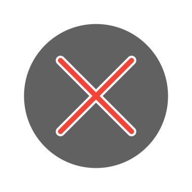 Moda Biçimli İzole Arkaplanda Simgeyi İptal Et