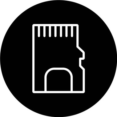 sim kart simgesi, vektör illüstrasyonu