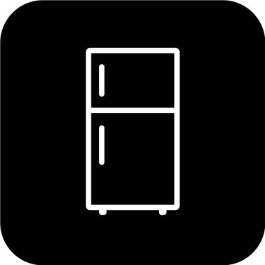 Buzdolabı simgesi vektörü, düz tasarım en iyisi