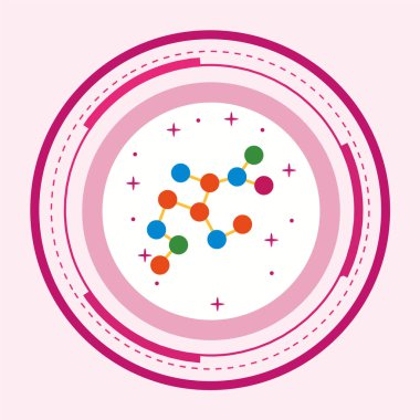 Dairesel desenli bir dairenin vektör çizimi