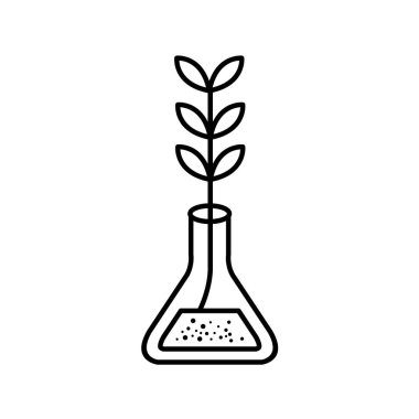 Laboratuvar matarası ikonu. vektör illüstrasyonu