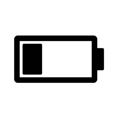Batarya ikonu, vektör çizimi. düz tasarım biçimi