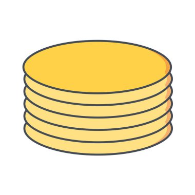 Bozuk para simgesi beyaz arkaplanda izole edilmiş basit bir şekilde. para sembolü vektör illüstrasyonu