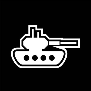 Tank Simgesi Moda Biçiminde İzole Arkaplan
