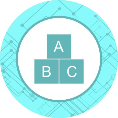 ABC Küpler Simgesi Moda Biçiminde İzole Arkaplan      