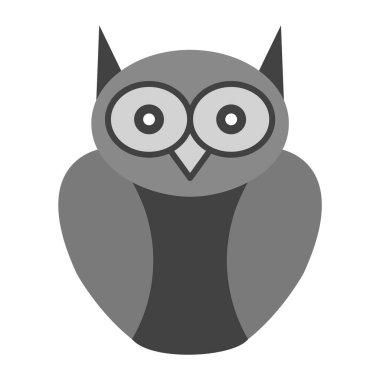 Eğitimli Baykuş Simgesi Tarzı İzole Arkaplan      