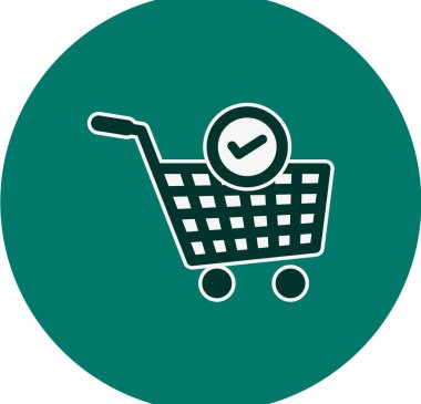 Alışveriş arabası simgesi, vektör illüstrasyonu