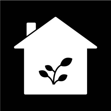 eco house web simgesi vektör illüstrasyonu 