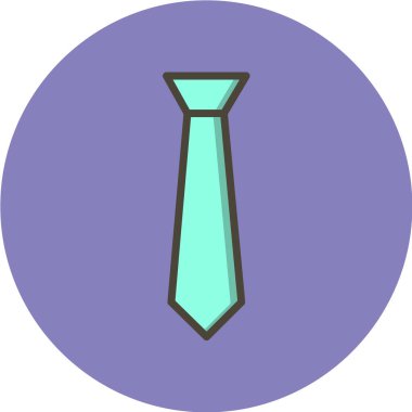 Uzun kravat simgesinin vektör illüstrasyonu