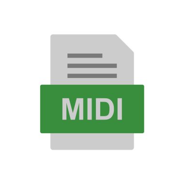 midi biçim simgesi vektör illüstrasyonu