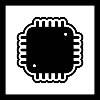 Moda Biçimli İşlemci Simgesi İzole Arkaplan