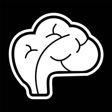 Moda Biçimli Beyin Simgesi İzole Arkaplan