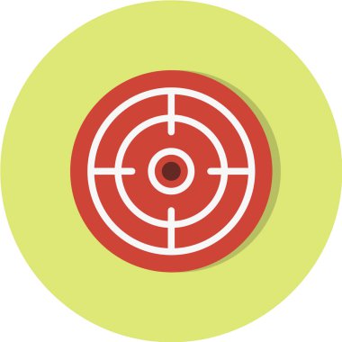 Siyah arkaplanda vektör hedef simgesi 