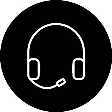 Kulaklık simgesi. vektör illüstrasyonu 