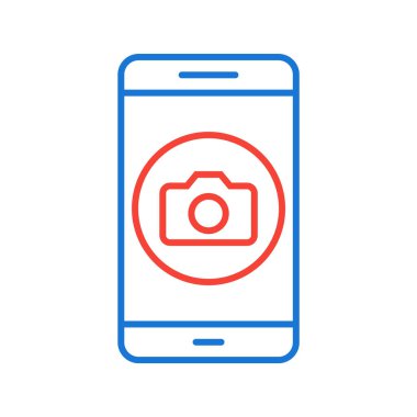 Kamera Mobil Uygulama Simgesi Moda Biçimli İzole Arkaplan