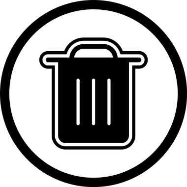 Moda Biçimli Çöp Simgesi İzole Arkaplan