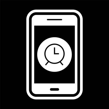 Alarm Mobil Uygulama Simgesi Moda Biçimli İzole Arkaplan