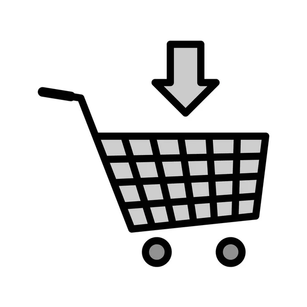 Add Cart Icon Trendy Style Elszigetelt Háttér — Stock Vector