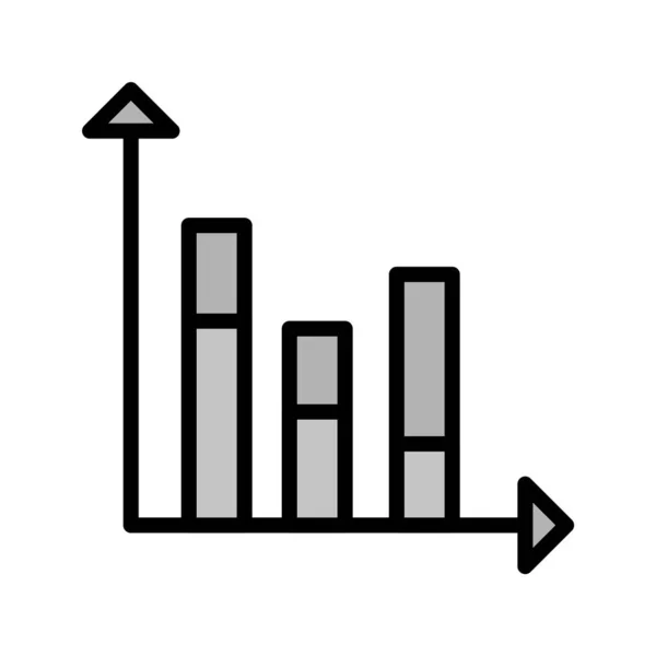 Icona Statistica Stile Trendy Sfondo Isolato — Vettoriale Stock