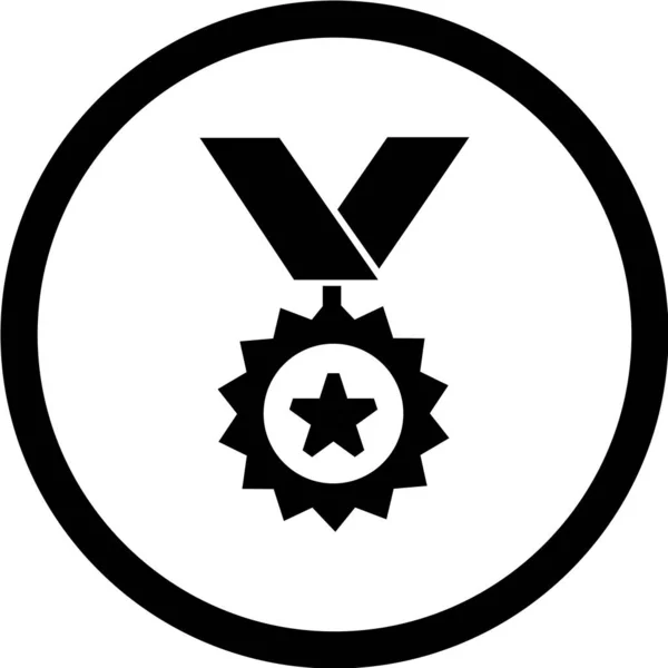 Ikona Medalu Ilustracja Wektora — Wektor stockowy