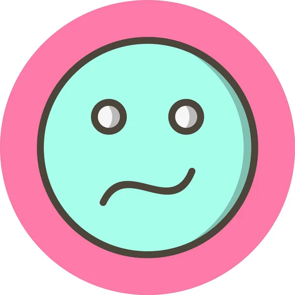 Ikon Emoji Bingung Dengan Gaya Trendy Latar Belakang Terisolasi - Stok Vektor